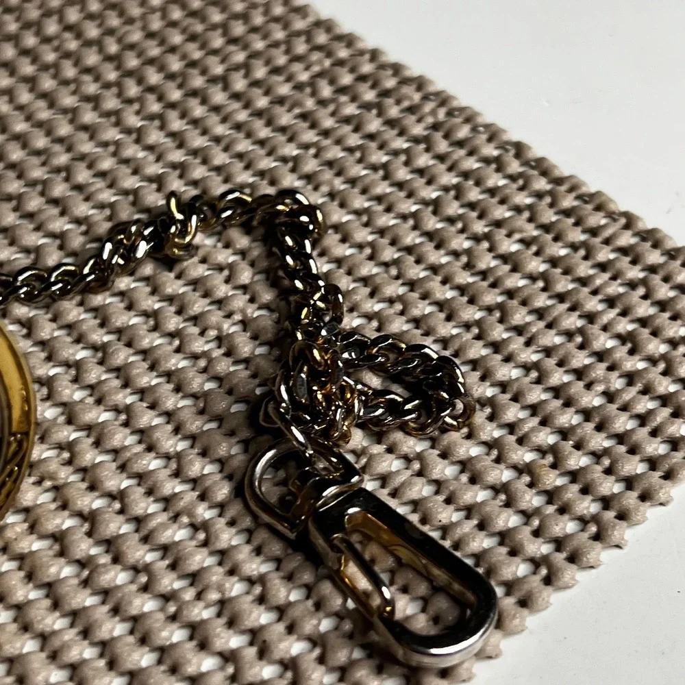 Phillip Crowe Majestic Watch Co Pocket Watch Deer Buck Two Tone Quartz Chain